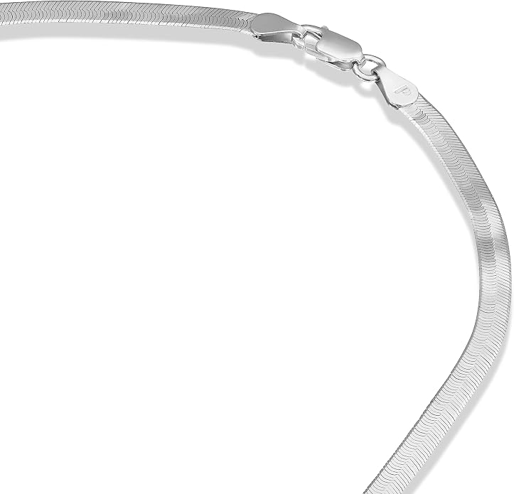 PAVOI 22K Gold Plated Chain Necklace For Women | Italian Solid 925 Sterling Silver Necklace for Men | Cuban Link, Rope, Snake & Rope Diamond-Cut Herringbone | Trendy Unisex Jewelry