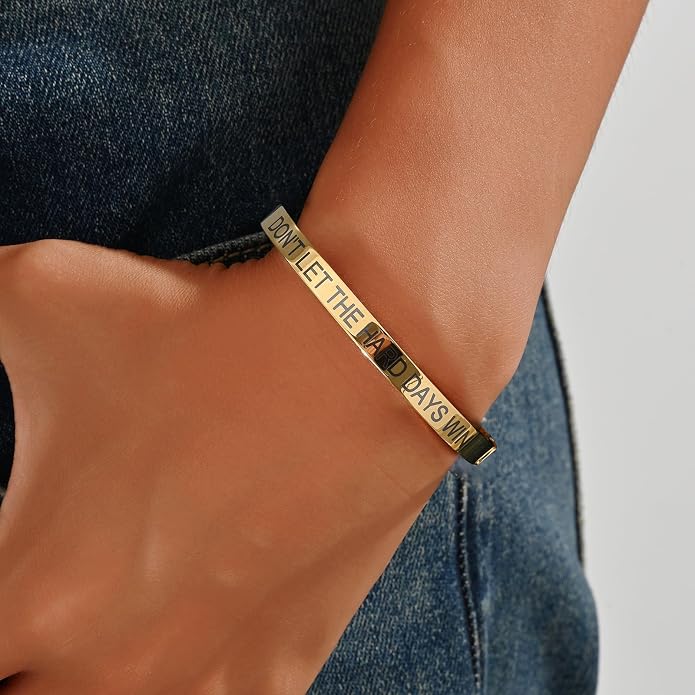 Inspirational Christian Bracelet for Women, Oval Engraved Bible Verse Love Bangle Cuff, Faith Scripture Jewelry, Religious Encouragement Gift for Mom Daughter Sister Friend