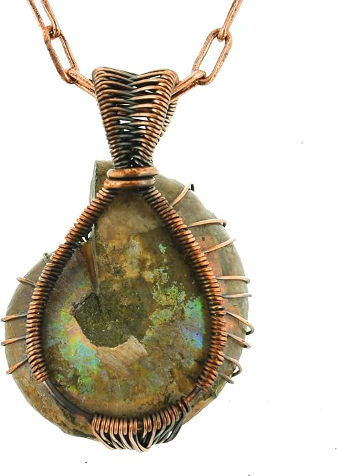 Tree Of Life Natural Gemstone Pendant Copper Wire Wrapped Jewelry Necklace