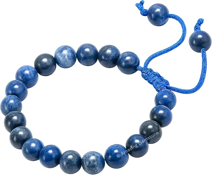 Amazing Gemstone Sodalite Bracelet for Women Men's Gifts - Protection Healing Crystal Bracelet - 8mm Gemstone Beaded Adjustable Bracelet