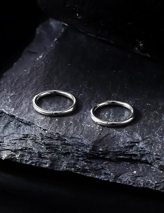 20G 18G 16G 14G 12G 10G 8G 6G 4G 2G Nose Rings Hoops Astm F136 Titanium Clicker Septum Lip Ring Tragus Helix Daith Rook Conch Snug Cartilage Lobe Earrings Hoop Piercing Jewelry For Women Men