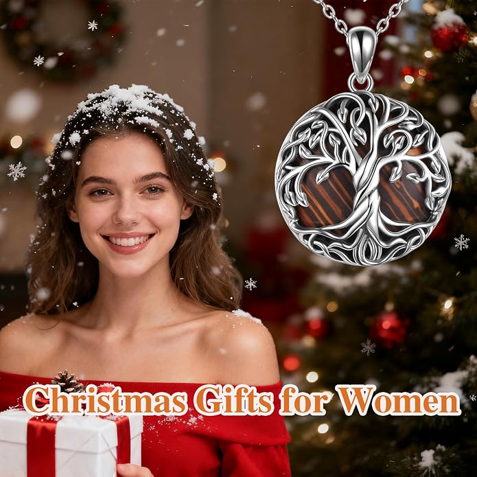 WINNICACA Tree of Life Gifts for Women 925 Sterling Silver Tree of Life Celtic Pendant Necklace Family Irish Jewelry Gifts for Women Wife Girlfriend Anniversary Birthday Gift