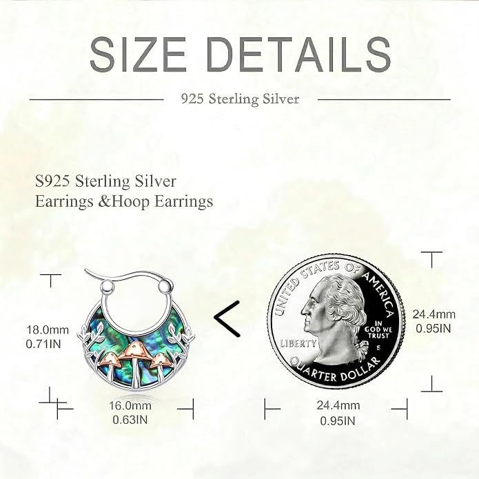 Tree of Life/Sunflower/Mountain/Daisy/Flower/Dragonfly/Butterfly/Earrings 925 Sterling Silver Hoop Earrings for Women