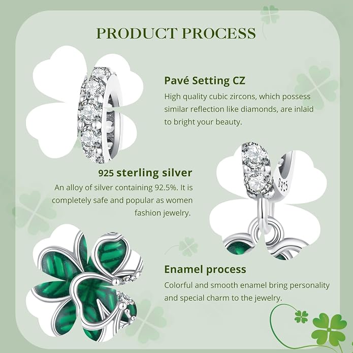 NINGAN 925 Sterling Silver Charm Golden Love Charm Buckle Safety Chain Travel Bead Firefly Dragonfly Pendant, Suitable for Women Bracelet and Necklace as Gift from Mom and Friends