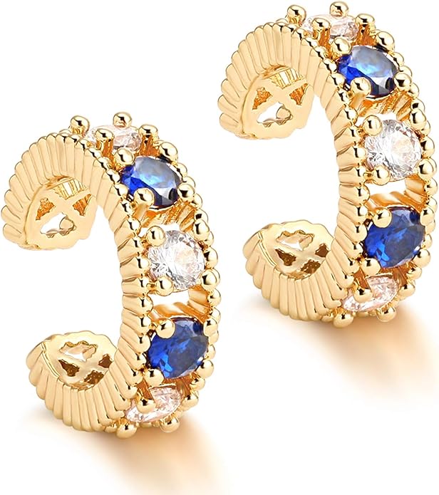 MYEARS Women Ear Cuff Earring Gold Non Pierced Ear Cartilage Clip on Wrap Hoop 14K Gold Filled Tiny Boho Beach Simple Minimalist Delicate Handmade Hypoallergenic Jewelry Gift-Sold as Single/Pair