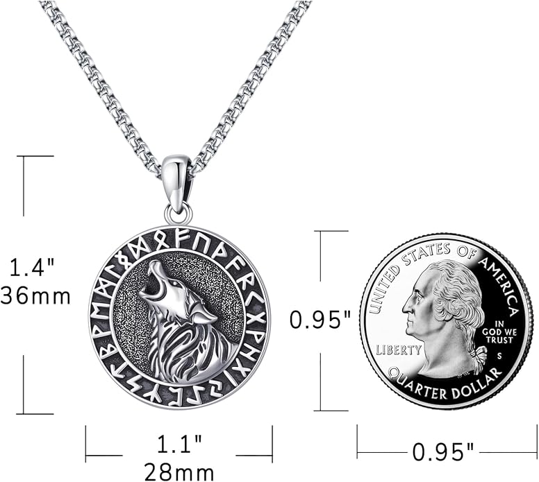 Eusense Viking Jewelry for Men Women Sterling Silver 925 Mjolnir Thors Hammer Pendant Celtic Cross Necklace Wolf Odin Raven Freya Goddess Norse Pagan Compass Vegvisir Yggdrasil Nordic Viking Necklaces Gifts