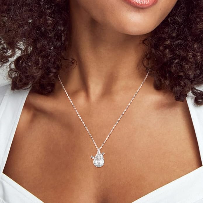 PRAYMOS S925 Sterling Silver Birthstone Necklaces for Women Dainty CZ Necklace Dragonfly Pendant Minimalist Jewelry Gift