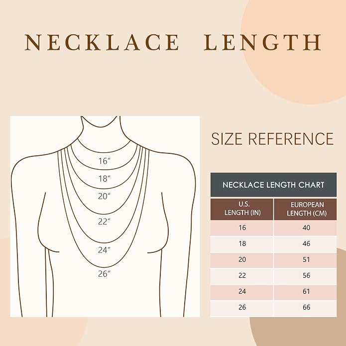 BAYLAY Gold Chain Necklace for Women - 18K Gold Plated Necklace Chain Dainty Gold Necklace for Women Gold Chain Gold Necklace Gold Jewelry Gifts Size 16/18/20/22/24/26 Inch