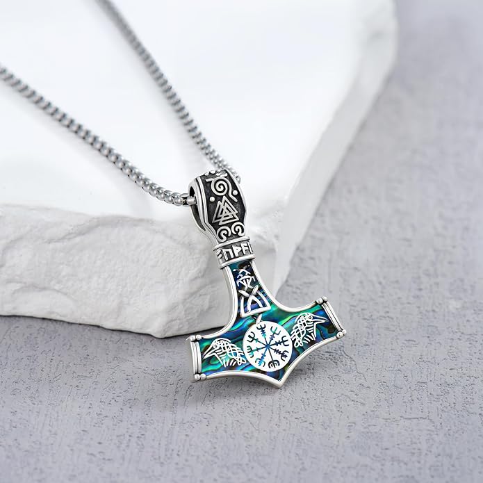 Viking Necklace for Men 925 Sterling Silver Viking Norse Pagan Jewelry Gifts for Women
