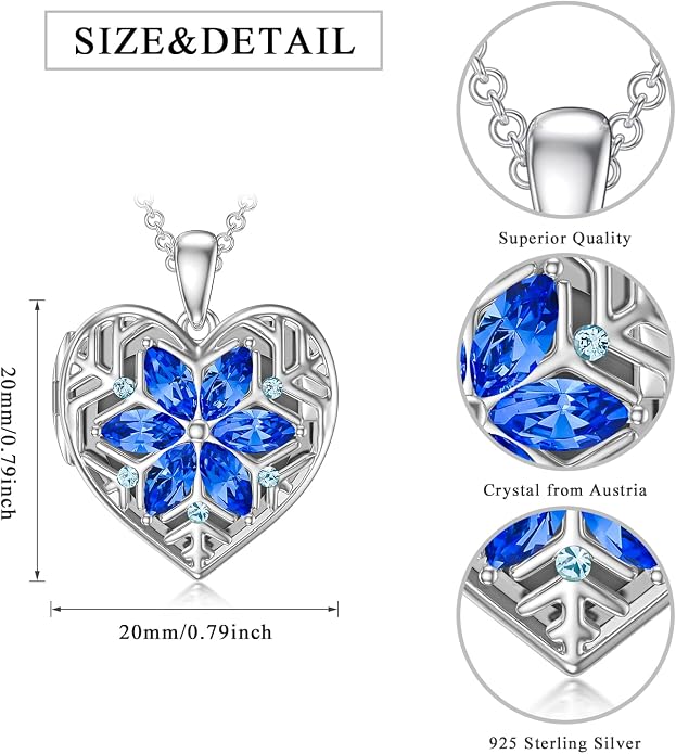 Dorunmo Personalized Locket Necklace 925 Sterling Silver that Holds Pictures Butterfly Birthstone Photo Heart Locket Custom Jewelry Congratulations New Beginnings New Job Gifts for Women