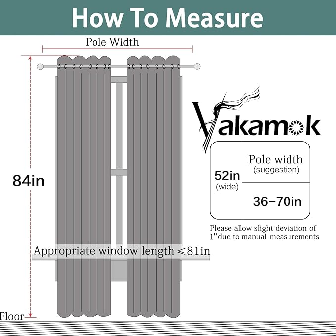Yakamok Burgundy Red Blackout Curtains 84 Inches Long for Bedroom 52" Wide | Blackout Curtain Panels for Bedroom, 2 Thick Layers Grommet Top Thermal Insulated Drapes with Black Liner for Living Room