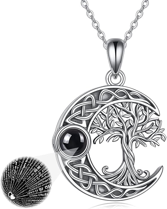 ONEFINITY Tree of Life Necklace 925 Sterling Silver Abalone Shell Celtic Knot Pendant Necklace for Women Jewelry