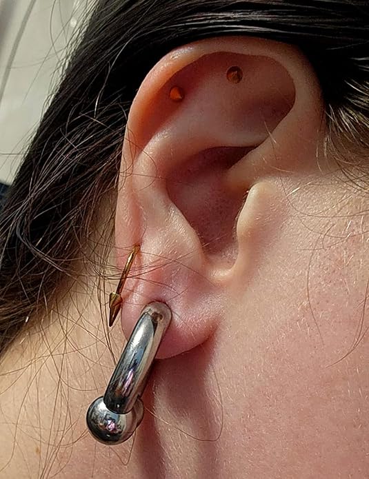 20G-00G Septum Rings Ear Gauges Earrings Stretching Kit 316L Surgical Steel Horseshoe Septum Pa Piercing Jewelry for Women 10mm 12mm 14mm 16mm