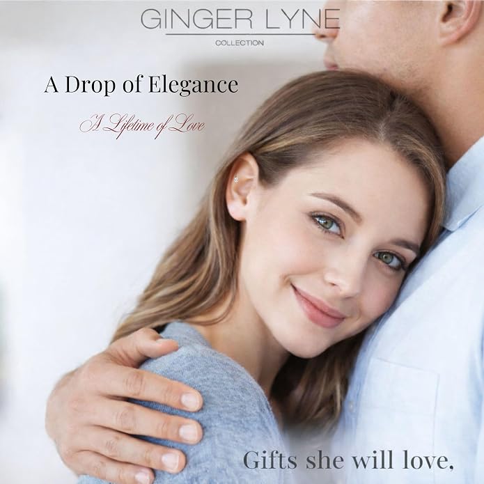 Titanium Pear Cut Labret Stud Dangle Earrings for Piercings by Ginger Lyne Teardrop Cz 6Pc Set G23 Screw Front Flat Back Body Jewelry 2 pair post 6mm, 8mm Cartilage, Helix, Tragus, Lip, Conch, Lobe