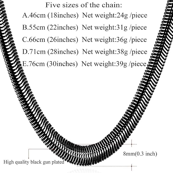 U7 Cuban Link Chain for Men Women Stainless Steel Curb Necklace, 7/9/12/15 MM Chunky Chain Silver/Gold/Black Mens Hip Hop Jewelry 18''-30''