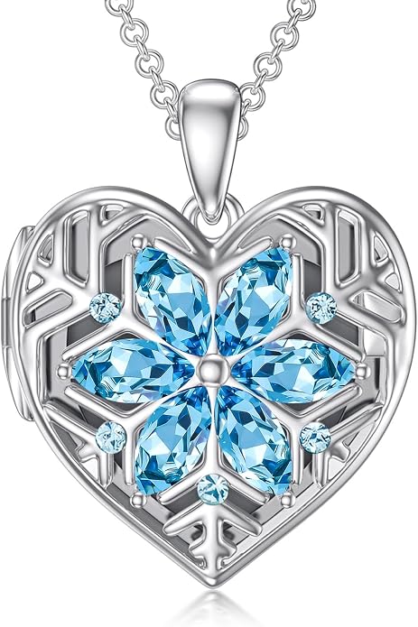 Dorunmo Personalized Locket Necklace 925 Sterling Silver that Holds Pictures Butterfly Birthstone Photo Heart Locket Custom Jewelry Congratulations New Beginnings New Job Gifts for Women