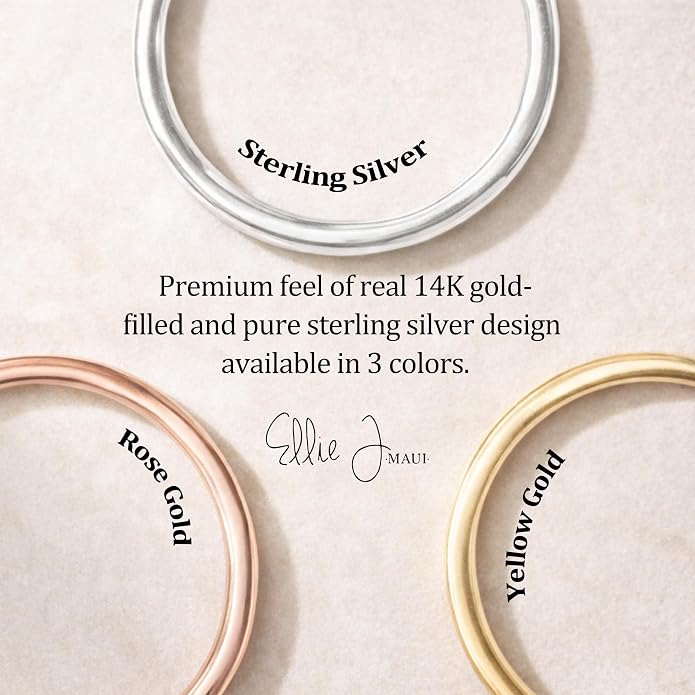 Ellie J Maui Toe Ring for Women– 14k Adjustable – Silver, Gold, or Rose Gold – Simple and Comfortable | 1.3 Hammered band Gold Filled ring, Rose Gold, Sterling Silver