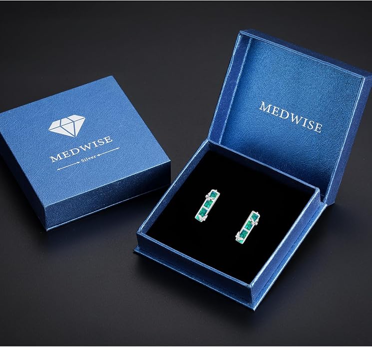 MEDWISE Mothers Day Gifts for Mom Multi Colored Opal Hoop Earrings for Women 925 Sterling Silver Huggie Hoop Earrings Jewelry Gift for Women Daughter Wife Mom Friends