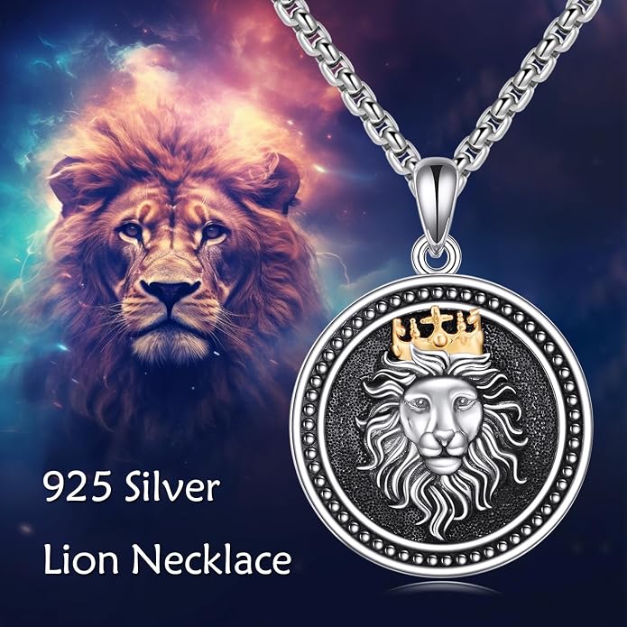 POPLYKE Faith/Sword/Mustard Seed/Horse/Wolf/Thor's Hammer/Viking/Devil Eyes Snake Sterling Silver Necklace for Men Jewelry Birthday Gifts