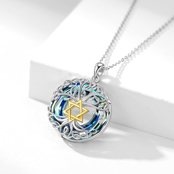 Tree of Life Thor Hammer Pendant Necklace for Women Sterling Silver S925 Jewelry for Women US1