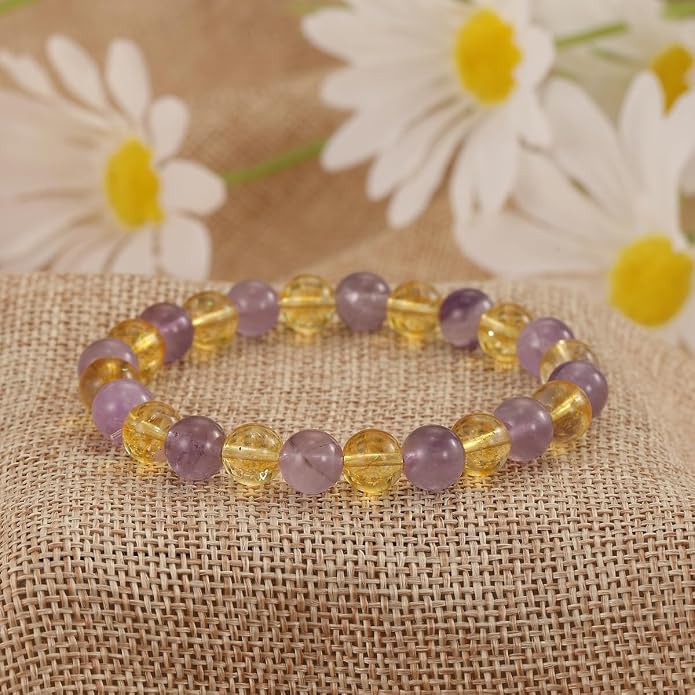 Crystal Vibe - Healing Crystal Bracelet for Women & Men | Natural Gemstone Bead Bracelet | Adjustable Handmade Energy Stone Bracelet | Bracelet for Meditation, Yoga & Daily Wear | Multiple Types