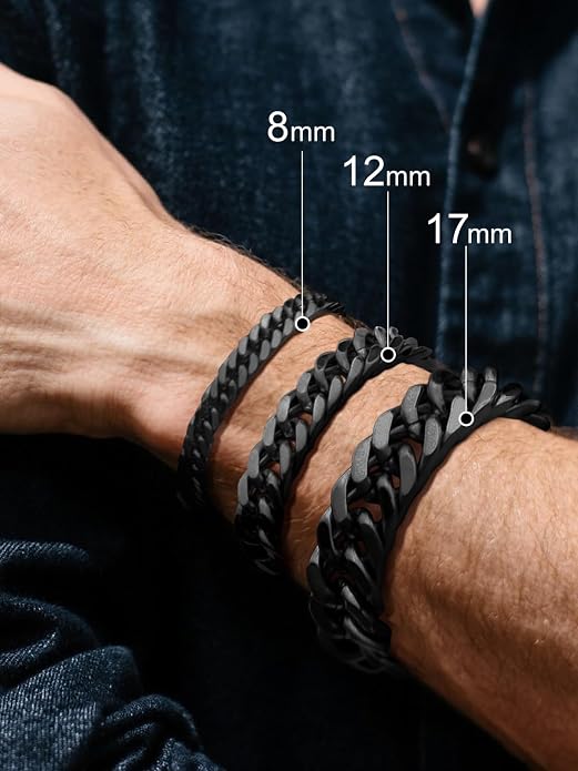 Supcare Unique Anniversary Birthday Valentines Fathers Day Stainless Steel Cuban Link Bracelets for Men Him, To My Man Dad Husband Love Always Remember Wrist Chain Bracelet Jewelry Gifts