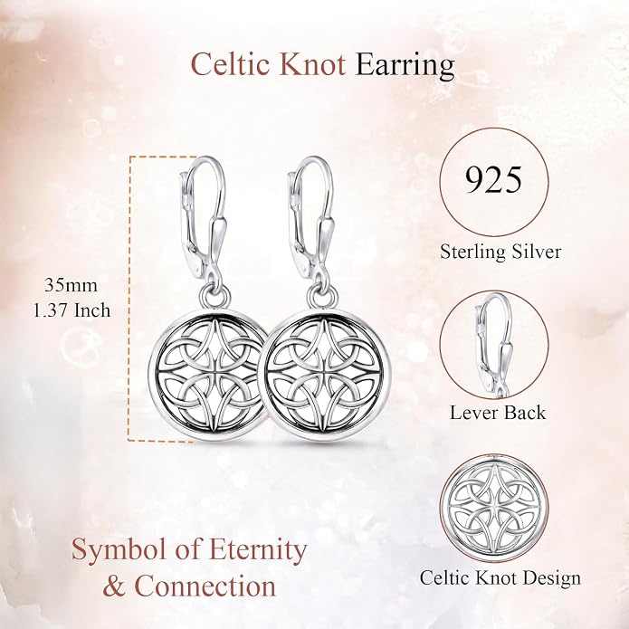 Charmsy 925 Sterling Silver Filigree Earrings for Women | Lightweight Diamond-Cut Openwork Leverback Dangle Earrings | Romantic Jewelry Gifts for Women