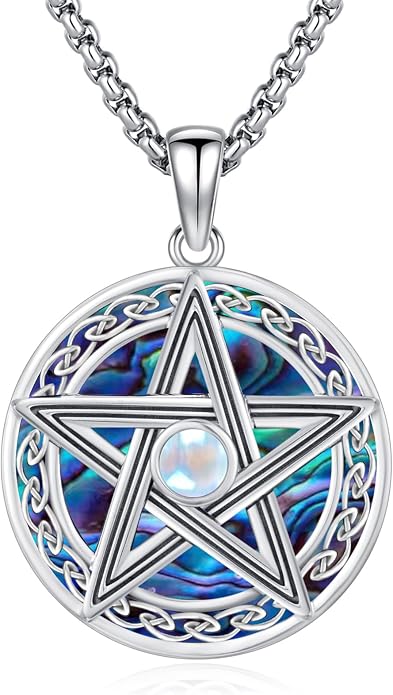Witchy Jewelry for Women Men Nudo De Bruja Plata 925 Original Witches Knot Necklace Tetragrammaton Hecate Necklace Lilith Necklace Pentagram Necklace Cat Necklace Triple Moon Goddess Pendant Necklace
