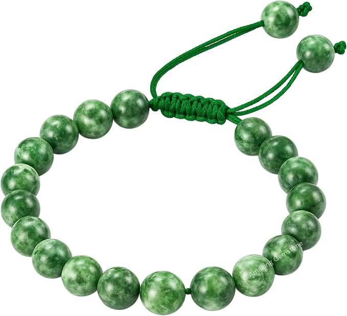 Amazing Gemstone Tree Agate Bracelet for Women Men's Gifts - Protection Healing Crystal Bracelet - 8mm Gemstone Beaded Adjustable Bracelet