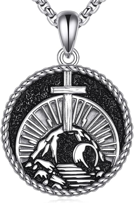 Lion/Anchor/Yggdrasil/Empty Tomb Pendant Necklace Stainless Steel 22+2 Chain Jewelry For Men Father Women Unisex