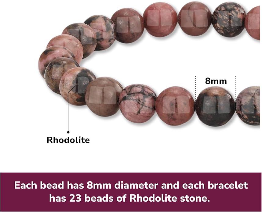 Crystal Vibe - Healing Crystal Bracelet for Women & Men | Natural Gemstone Bead Bracelet | Adjustable Handmade Energy Stone Bracelet | Bracelet for Meditation, Yoga & Daily Wear | Multiple Types