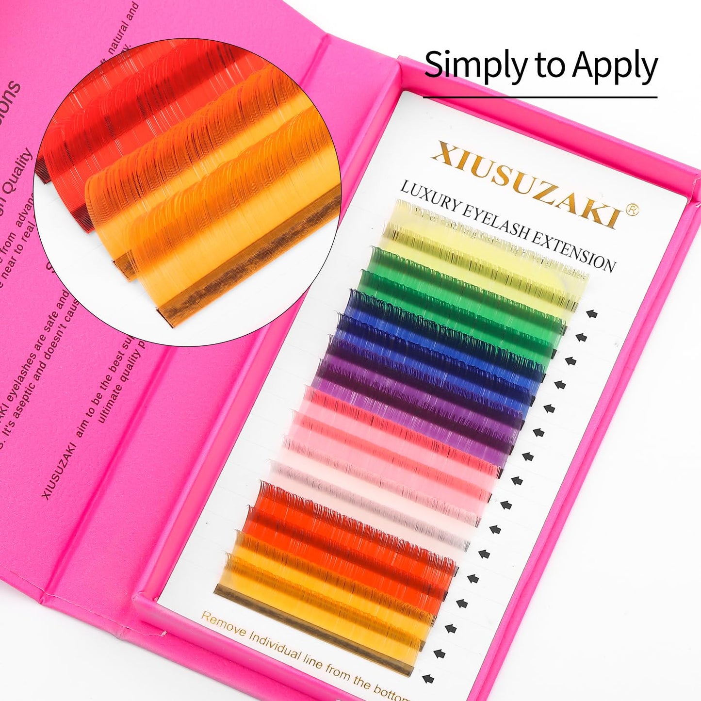 Eyelash Extensions Classic C Curl Lashes 15mm Natural Colored Soft Lashes 0.07 Individual 16 Rows Volume False Eyelashes Professional Use(Colored,0.07-C,15mm)