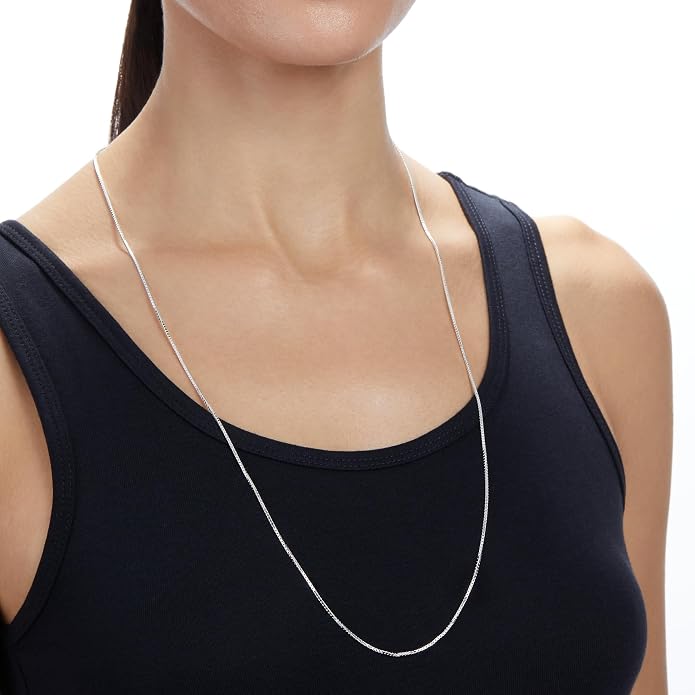 Amazon Essentials Sterling Silver 1.2mm Box Chain