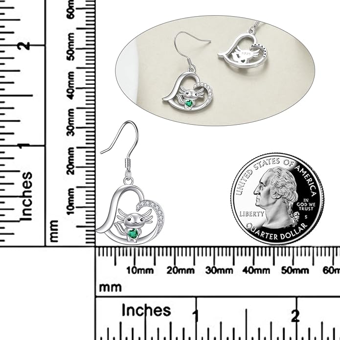 Butterflygold/Cat/dog/Dragonfly/Orca/Bee/Amber/Axolotl/Toothless/Hedgehog/Dragon/Snake/Horse/Mushroom/Anime/Dragonfly Earring for Women Sterling Silver Animals Drop Earring Jewelry Hypoallergenic (silver-butterfly)