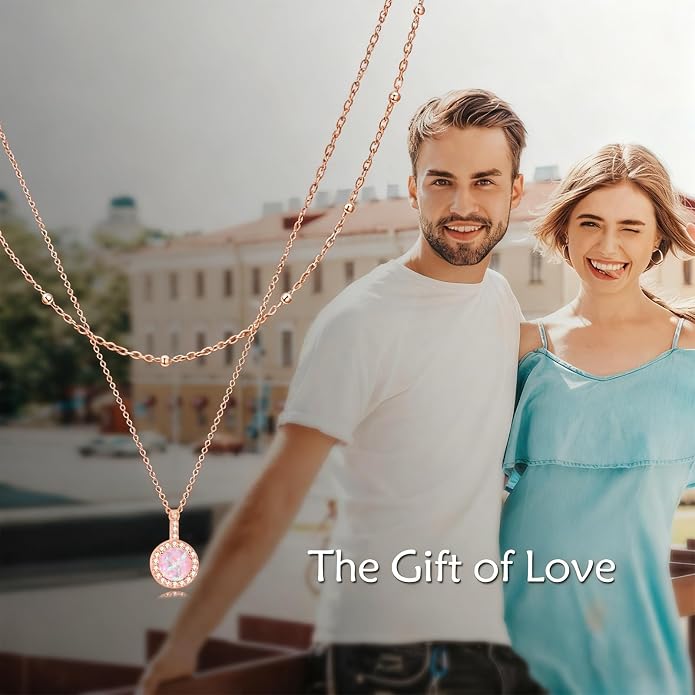 MONGAS Tree of Life/Infinity Cross/Lock and Key/Lotus/Hamsa/Horse/Strawberry/Opal/Lariat/Dragonfly/Heart/Violin Layered Necklace Sterling Silver for Women