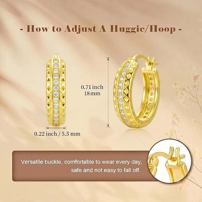 Gold Dainty Hoop Earrings for Women Hypoallergenic Lightweight 14K Gold Huggie Earrings Jewelry Valentines Day Gifts for Wife Girlfriend Her