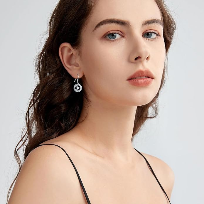 Celtic Knot Earrings 925 Sterling Silver Abalone Drop Dangle Celtic Earrings Gifts for Women