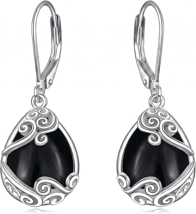 Teardrop Tree of Life/Filigree Earrings for Women Dangle Leverback Earrings Jewelry Gift Anniversary For Her