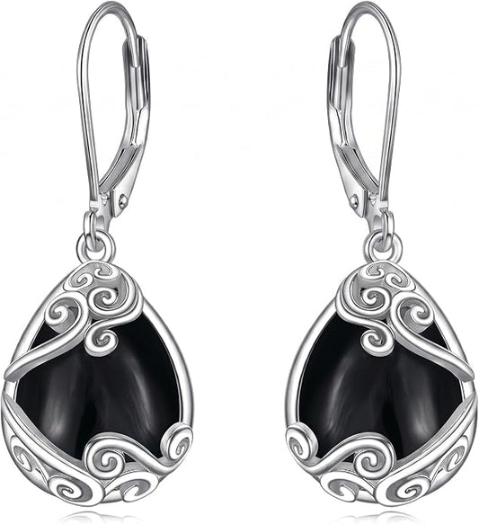 Teardrop Tree of Life/Filigree Earrings for Women Dangle Leverback Earrings Jewelry Gift Anniversary For Her