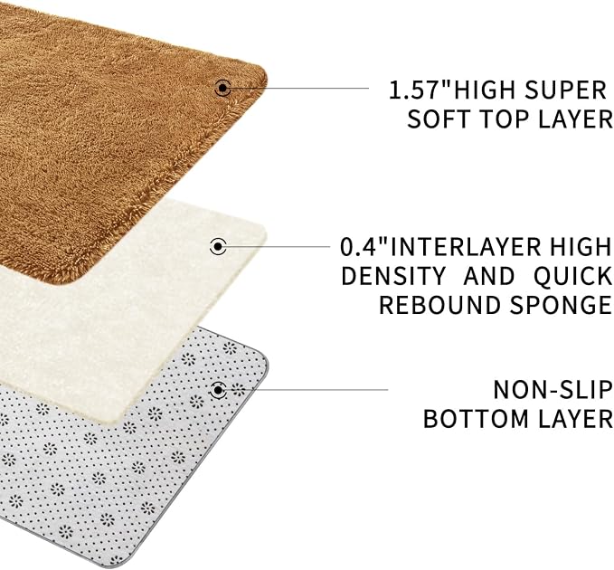 Sour Lemon 8x10 Area Rugs for Bedroom Living Room, Large Fluffy Shag Rug | Shaggy Carpet, Soft Plush Furry Bedside Rugs, Anti Slip,Washable Area Modern Rugs Floor Mat for Kids Girls Boys Living Room