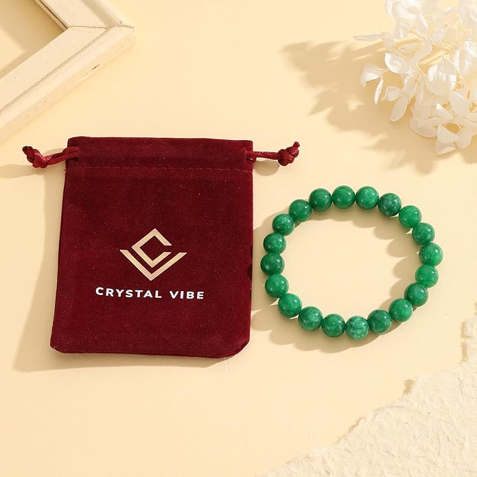Crystal Vibe - Healing Crystal Bracelet for Women & Men | Natural Gemstone Bead Bracelet | Adjustable Handmade Energy Stone Bracelet | Bracelet for Meditation, Yoga & Daily Wear | Multiple Types
