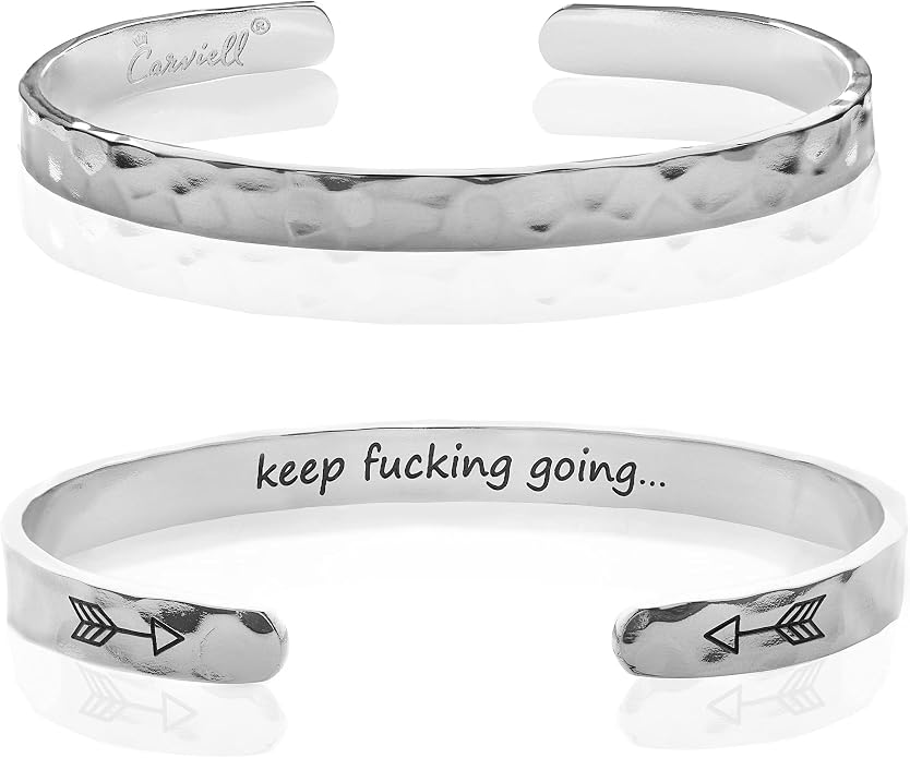 Carviell Bracelet - Gifts for Women – Inspirational, Friendship, Love, Mom, Daughter, Sister, Christian, Graduation, Memorial & Wedding Gifts – 100+ Phrases – Stainless Steel, Gift-Ready