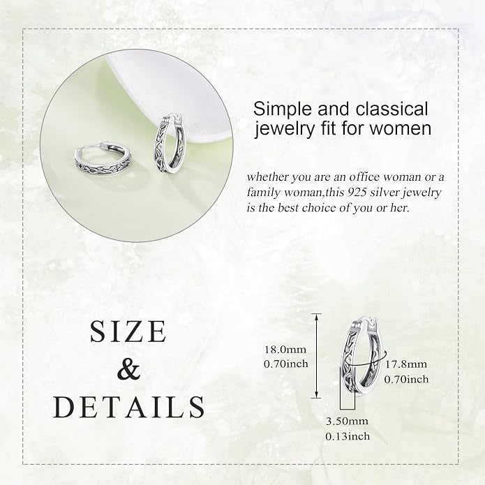 Sterling Silver Hoop Earrings Small Hoop Sun/Leaf/Triangle Huggie Earrings for Women Hypoallergenic