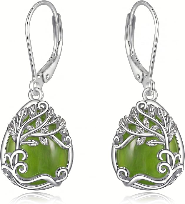 Teardrop Tree of Life/Filigree Earrings for Women Dangle Leverback Earrings Jewelry Gift Anniversary For Her