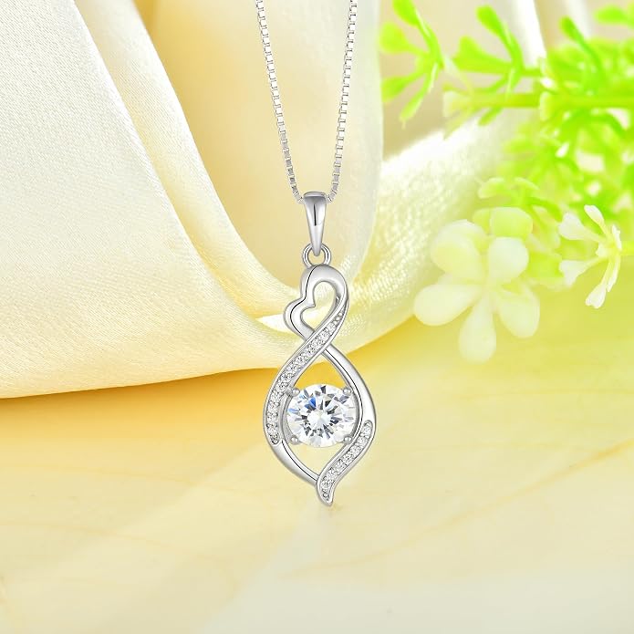 Infinity Necklace 925 Sterling Silver Necklace For Women Jewelry Valentines Day Christmas