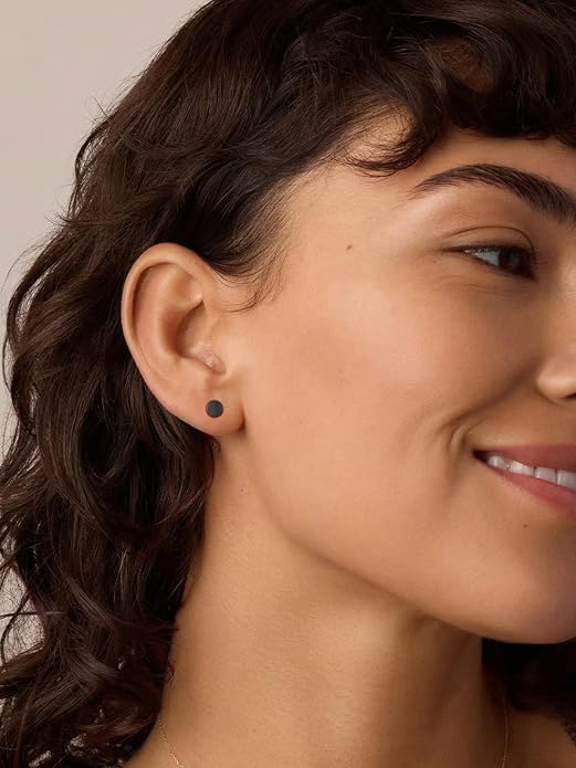 FindChic Hypoallergenic Sterling Silver Small Bar/Heart/Dot/Triangle/Butterfly/Lightning Studs Earrings Minimalist Geometric Jewelry Valentine Gifts for Women Men Girls, with Gift Box