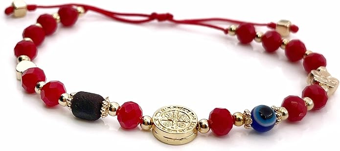 SIFRIMANIA Positive Energy Evil Eye Talisman Genuine Azabache Red Adjustable Protection Bracelet for Women