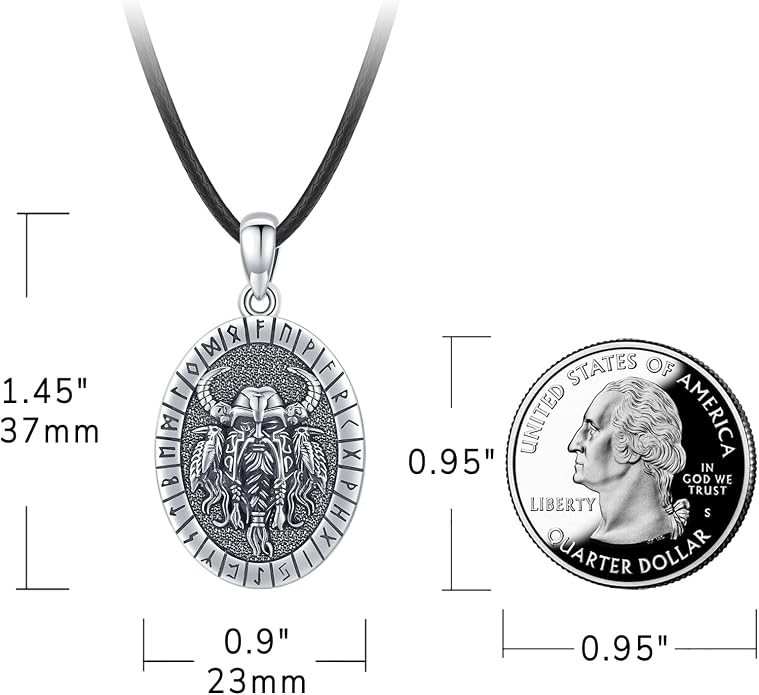 Eusense Viking Jewelry for Men Women Sterling Silver 925 Mjolnir Thors Hammer Pendant Celtic Cross Necklace Wolf Odin Raven Freya Goddess Norse Pagan Compass Vegvisir Yggdrasil Nordic Viking Necklaces Gifts