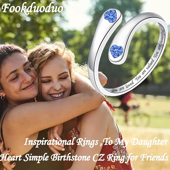 Fookduoduo 925 Sterling Silver Ring Inspirational Jewelry adjustable Wrap Open Rings for Women