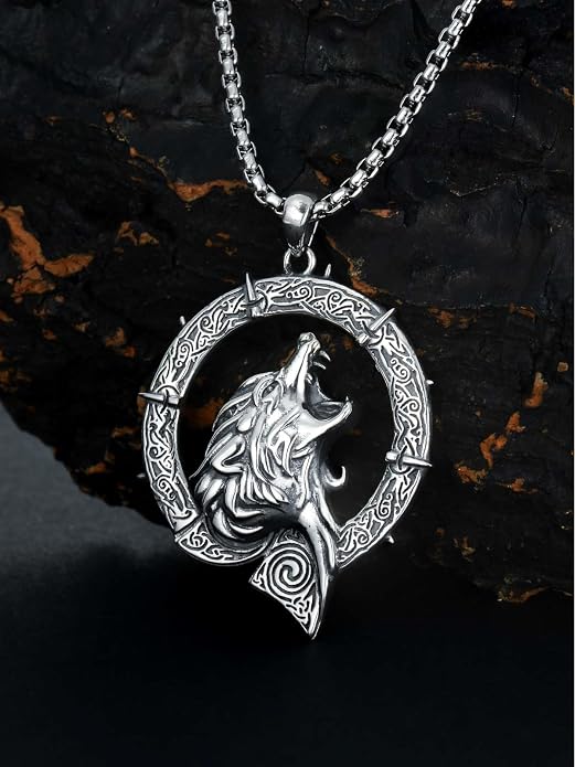 Viking Necklace for Men Women 925 Sterling Silver Norse Jewelry Fathers Mothers Day Anniversary Birthday Gifts for Mom Dad Husband Brother (with Gift Box)